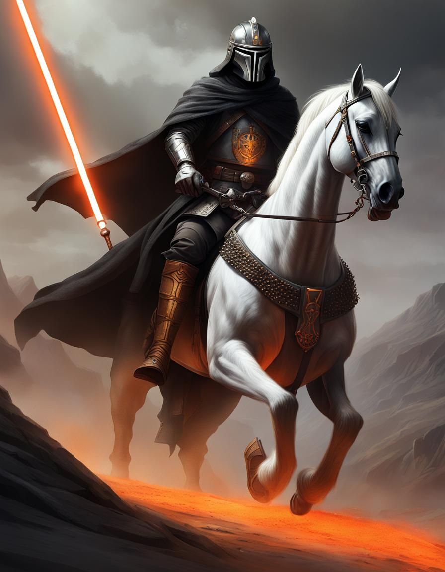 Jedi Knight as El Cid in Dark Fantasy Style