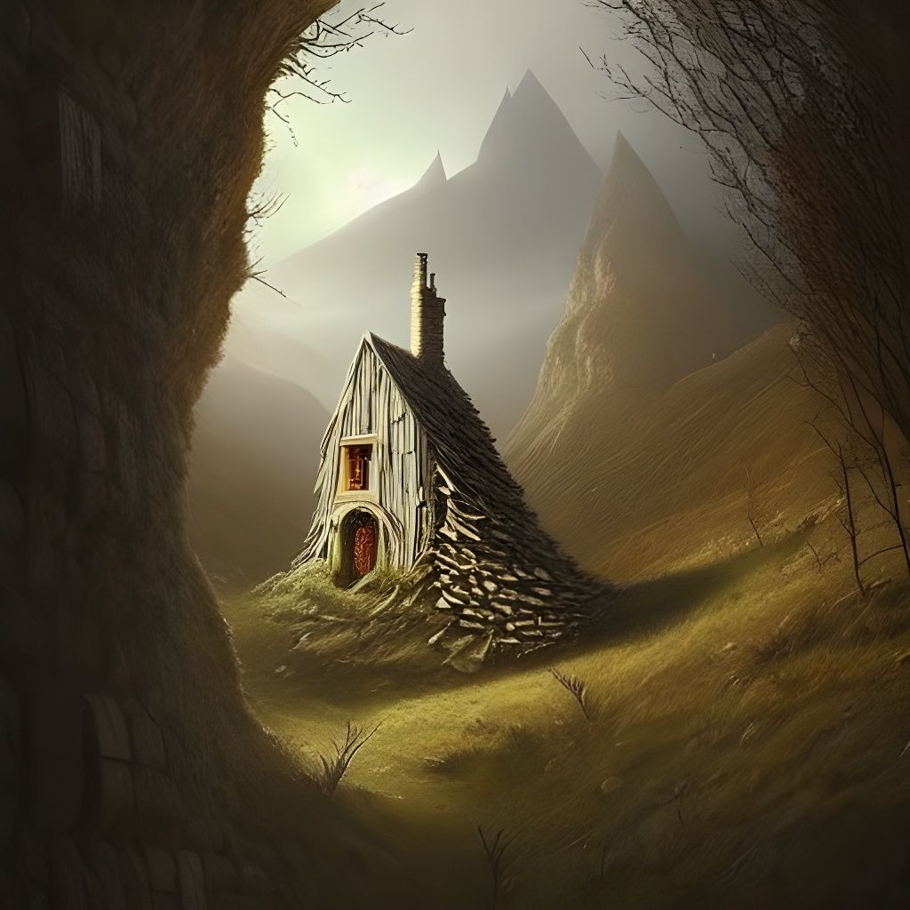 Witch cottage on the moor