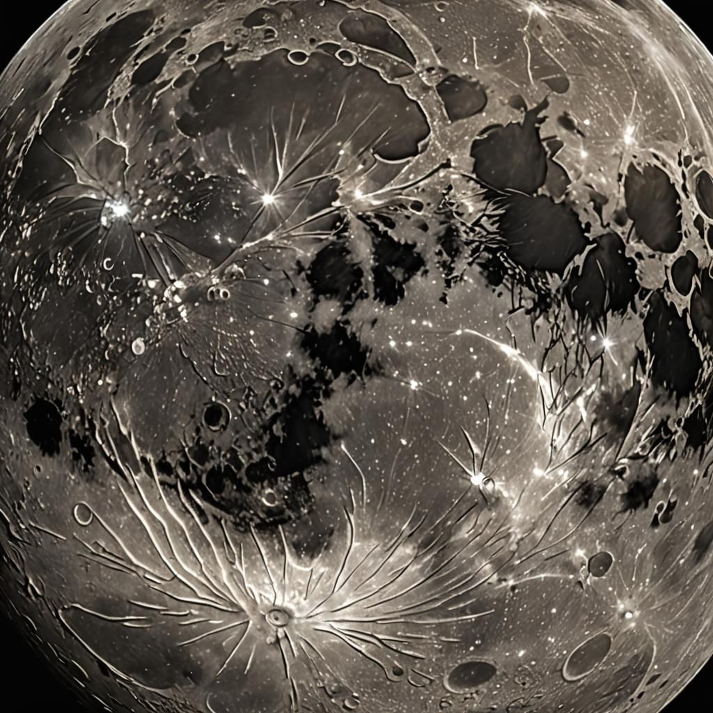 Hyperrealistic Moon Image with Intricate Details