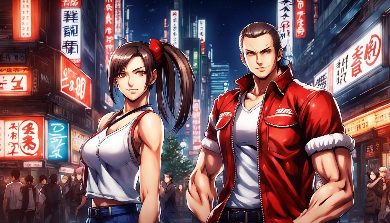 Mai Shiranui and Andy Bogard at Tokyo