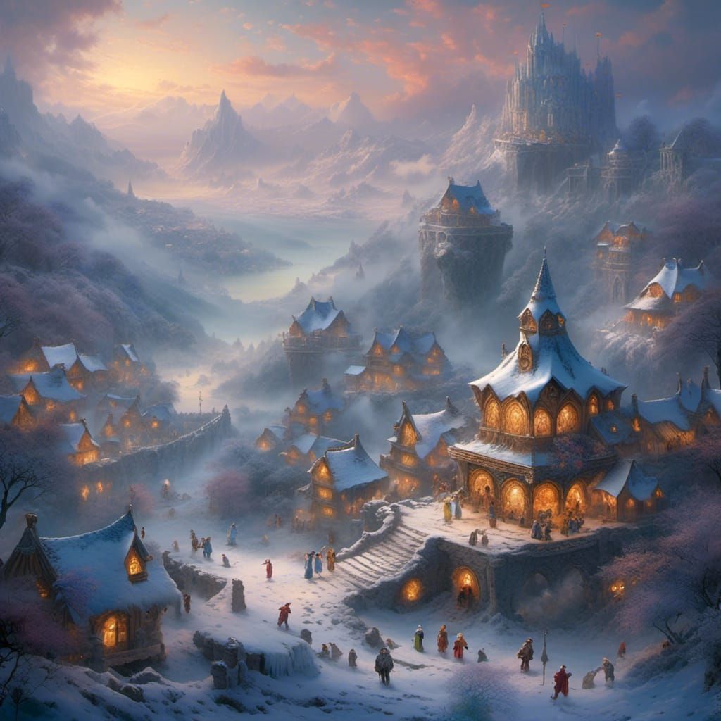 <lora:MakeItPretty:1.0> In the magical musical instrument Oud you can see the fantasy landscape of Snow White and the dw...