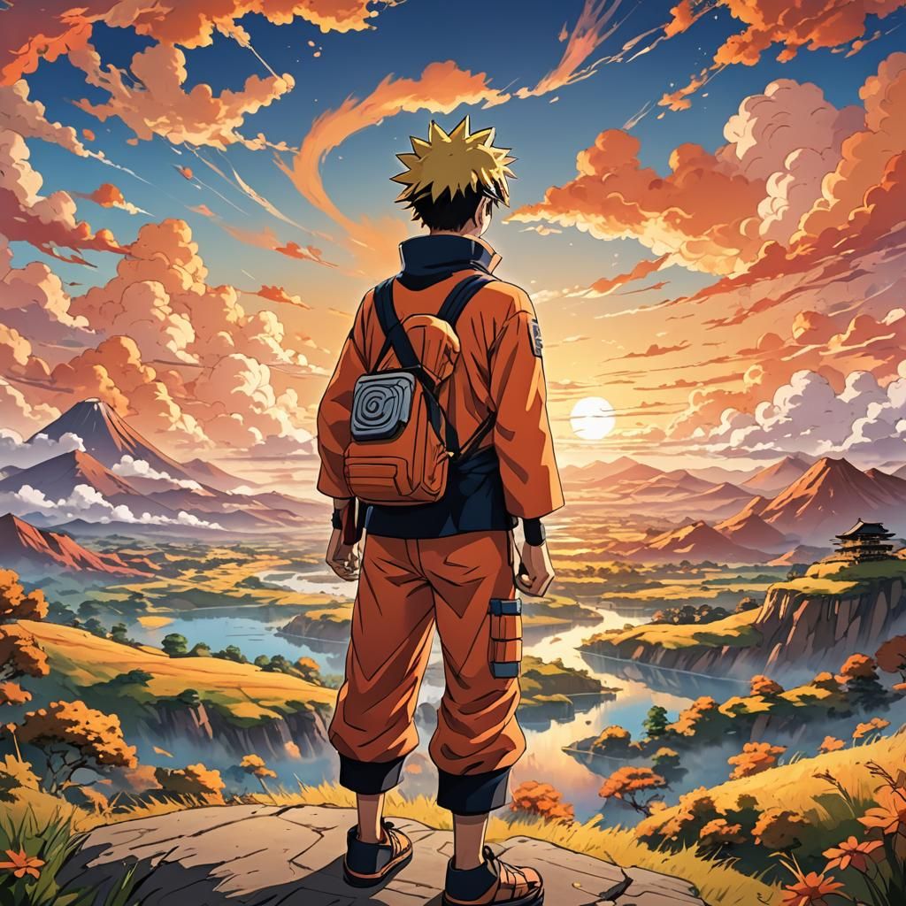 Naruto and Luffy in Vibrant Anime Style