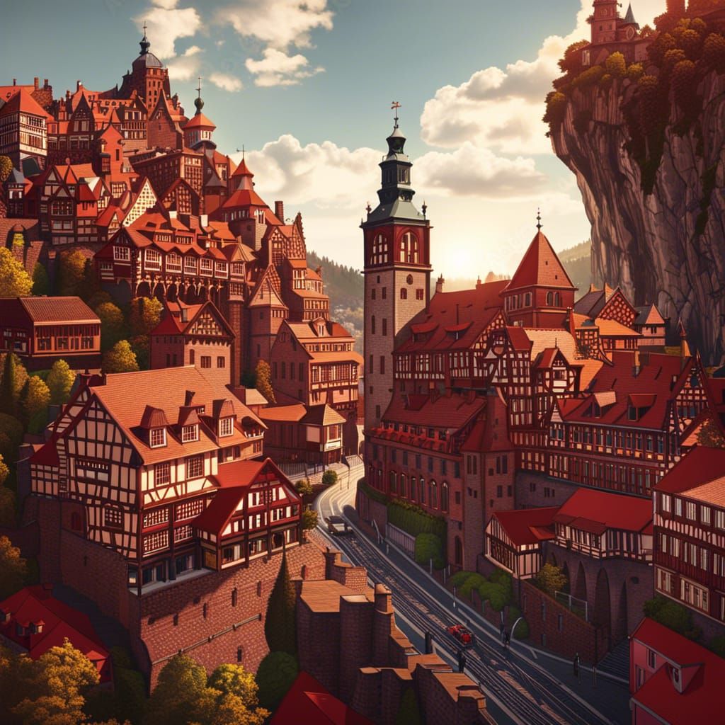 Aerial view of heidelberg city - 🇩🇪 Germany by AIA4