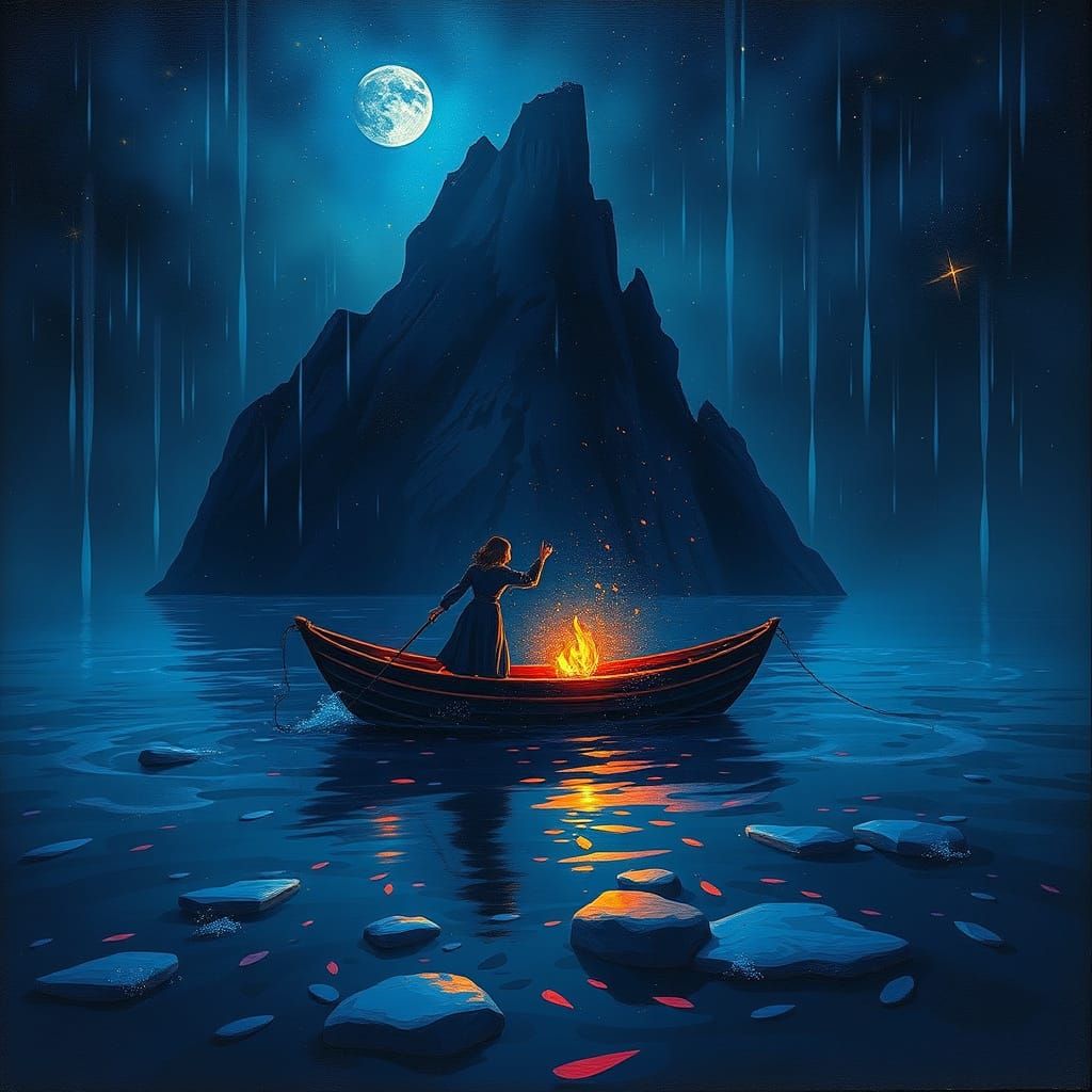 Fantastical Detailed Matte Painting in Deep Color