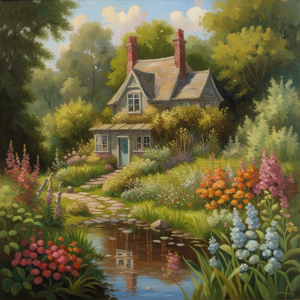 Idyllic Cottagecore Cottage in Overgrown English Garden