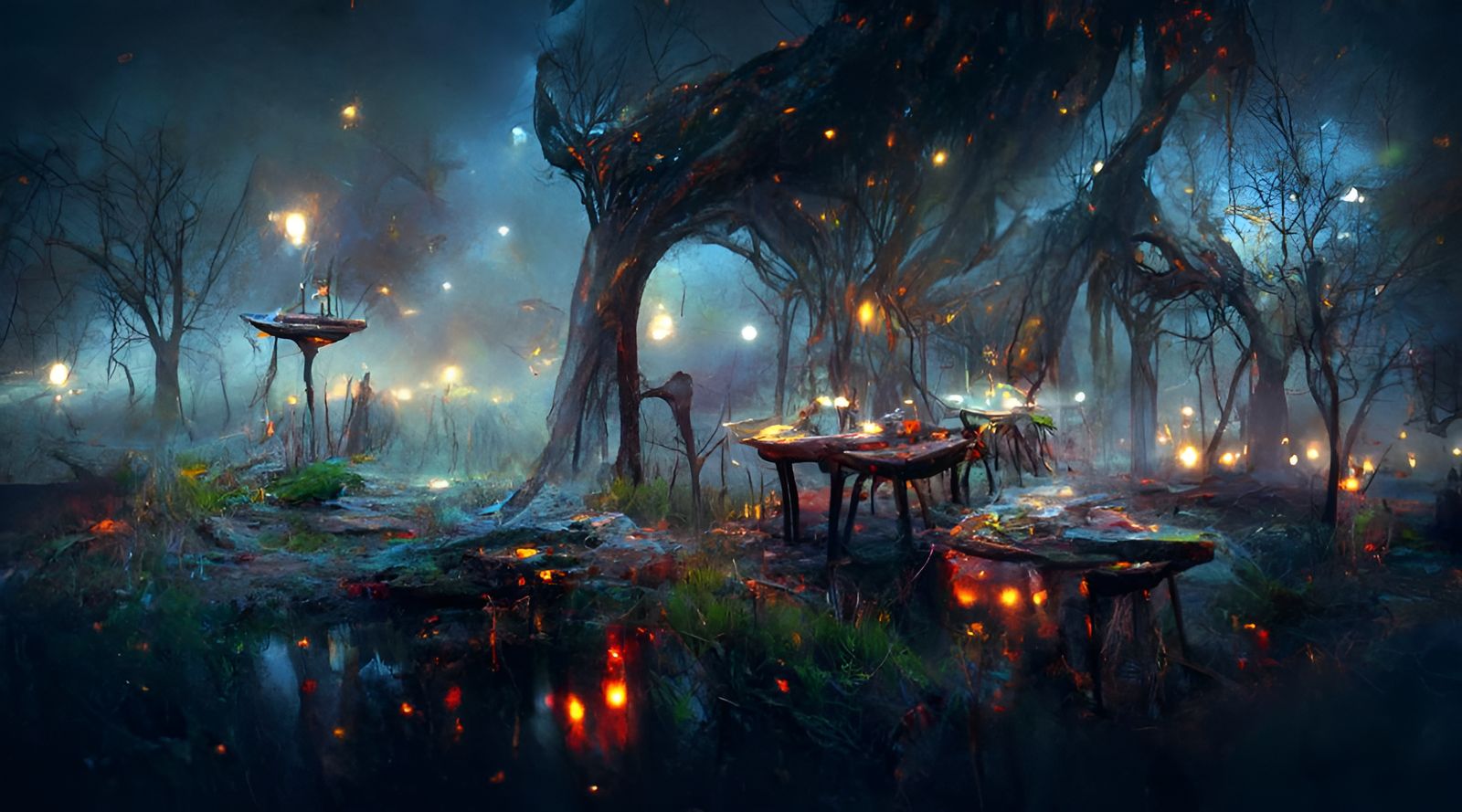 Fantasy Cafe in Misty Cosmere Forest