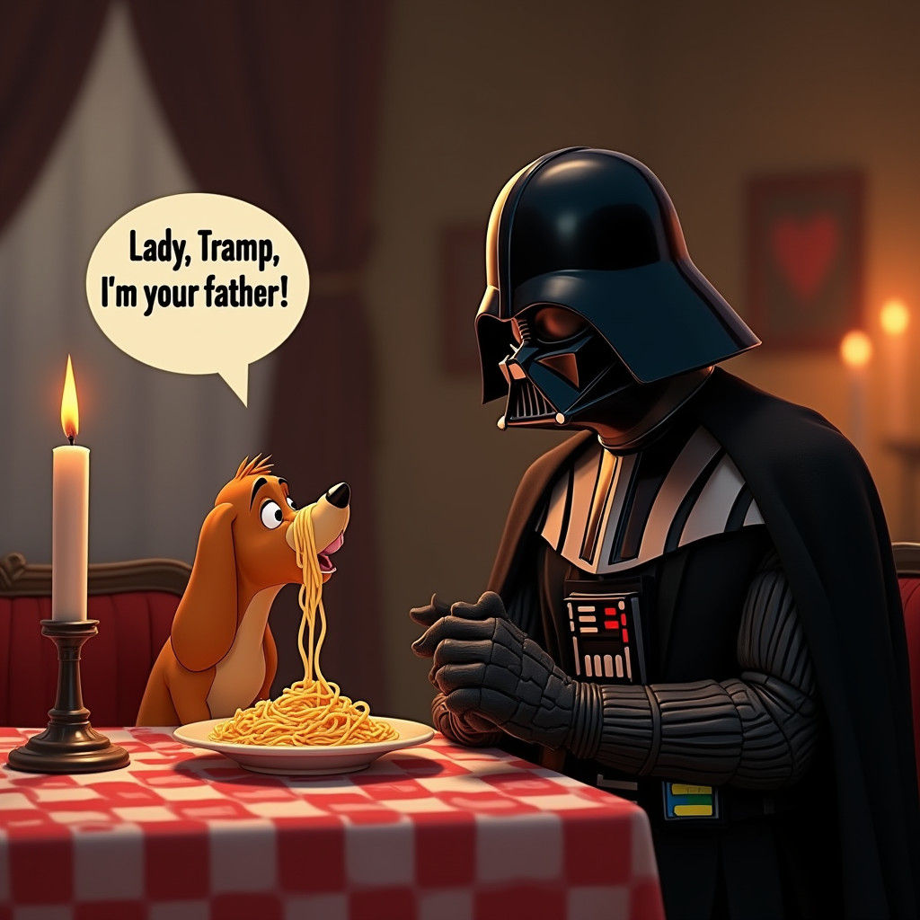 Darth Vader's Surprise: Lady and the Tramp Encounter