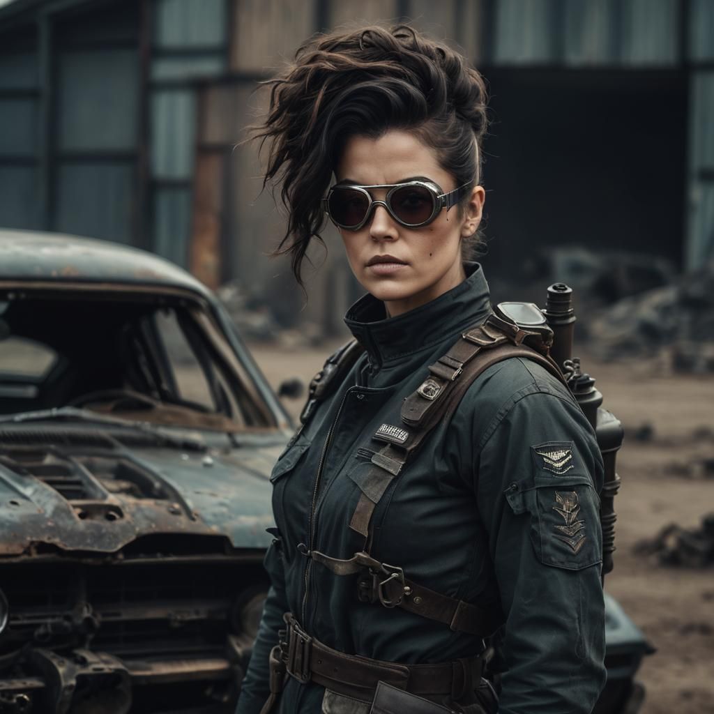 Car Combat Driver in Post-Apocalyptic Setting
