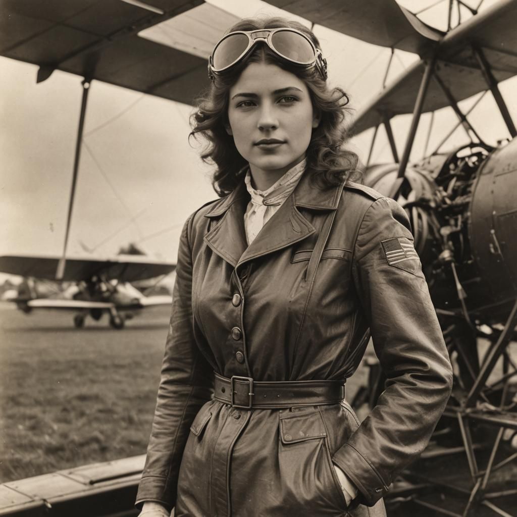 1900s female aviator