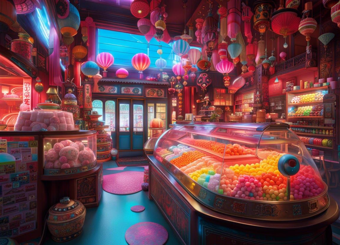 Colorful Kawaii Candy Shop in Tokyo