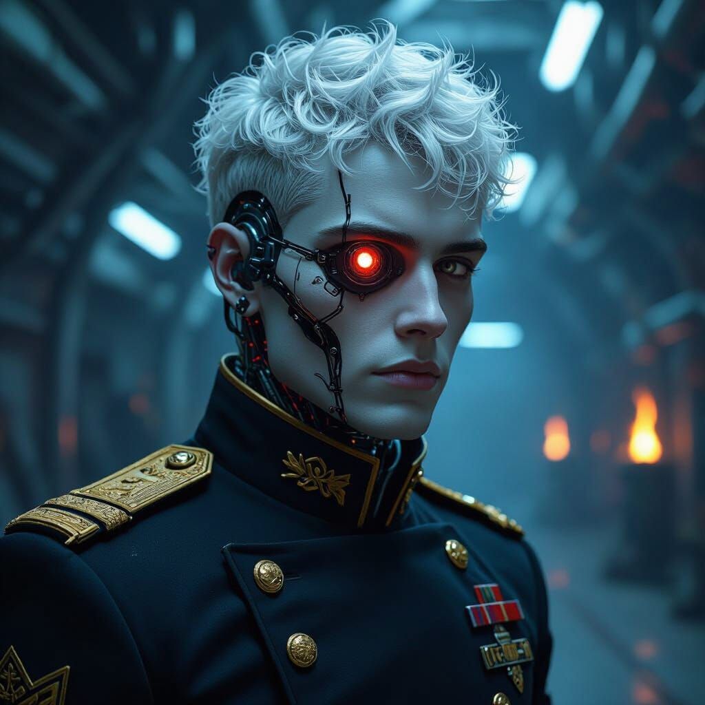 Penumbra Operative Portrait in Grimdark Oil Painting Style