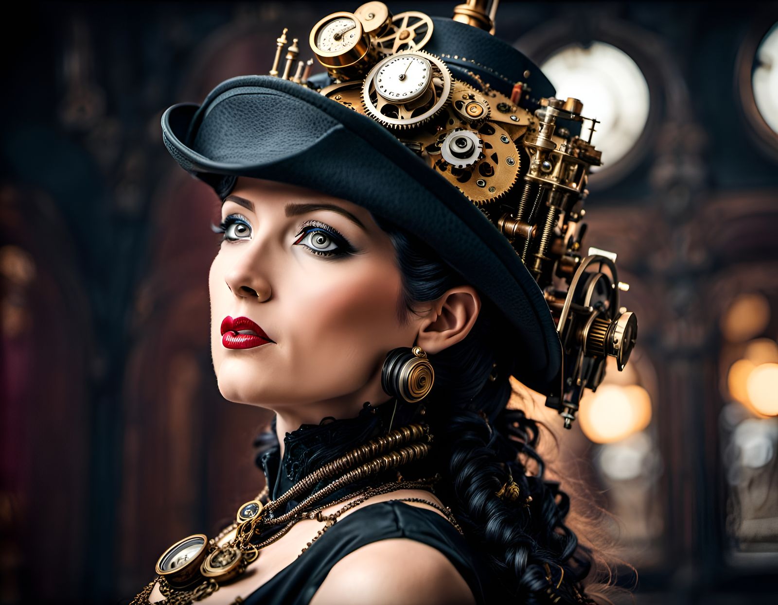 Steampunk Automaton Leopard in Intricate Detail