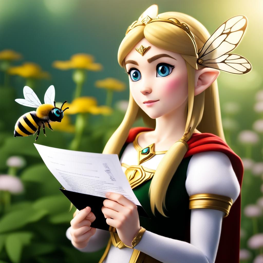 Princess Zelda Announces a Bee: Professional Photography