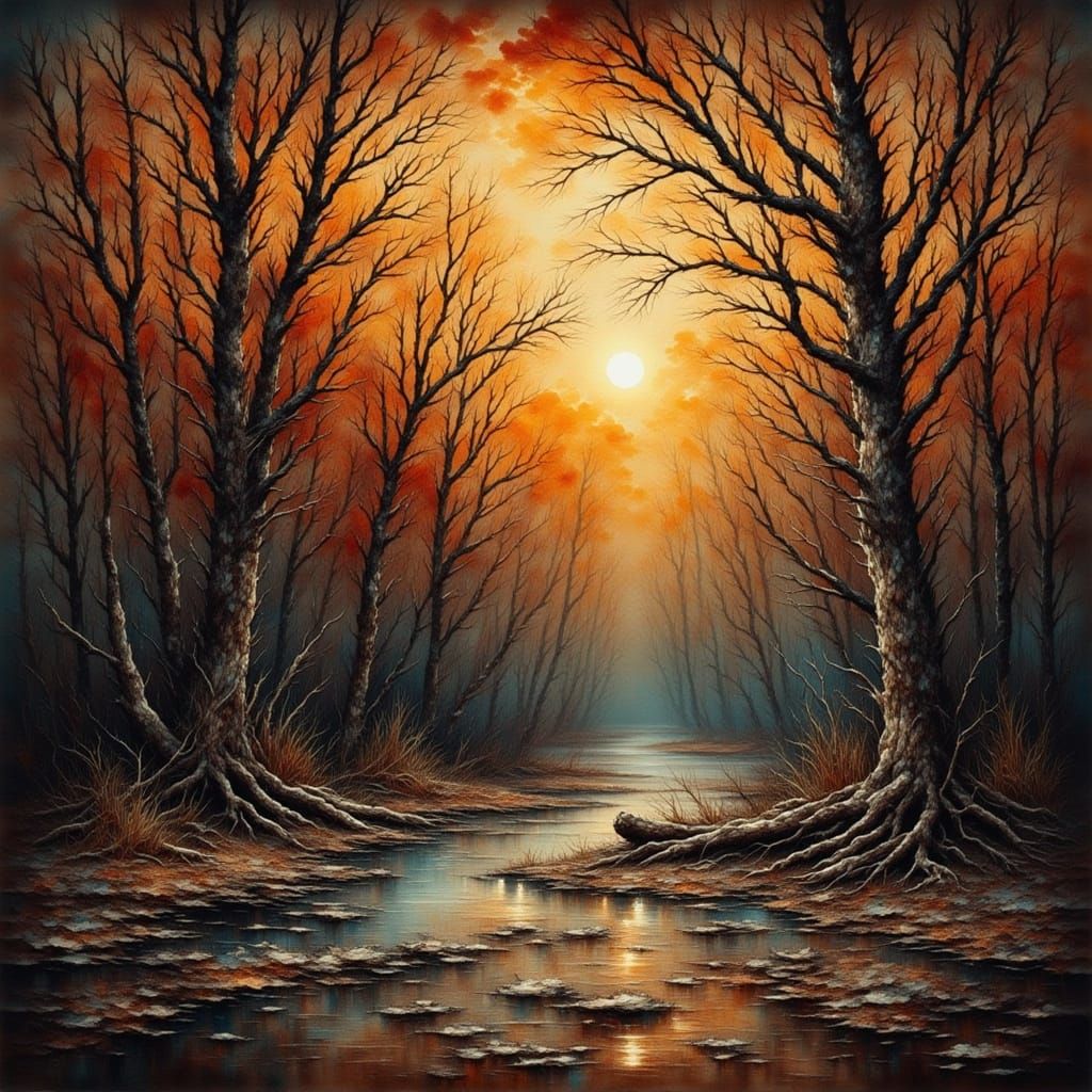 Heartbroken Abandonment in Antique Watercolor Style