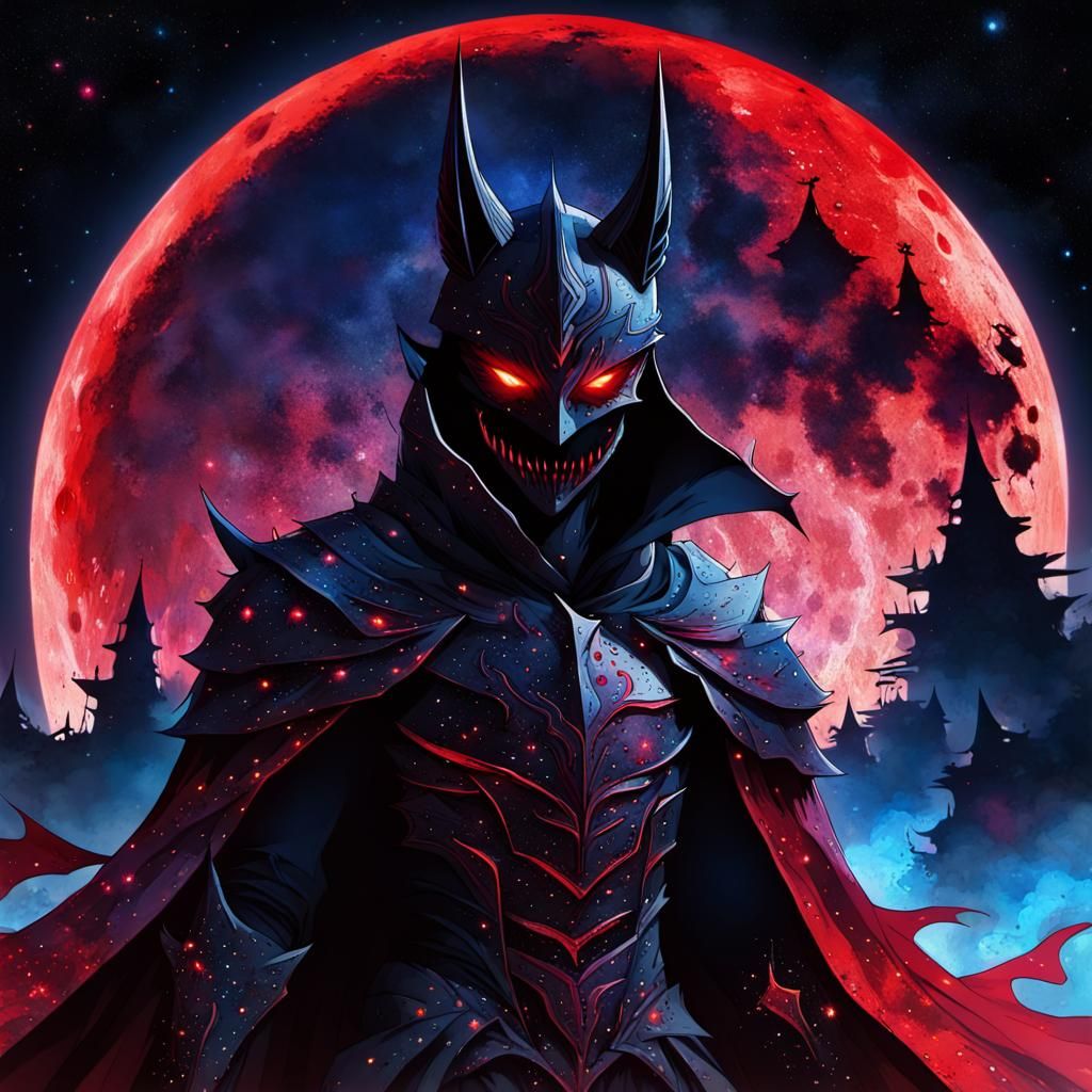 Silhouette Villain in Gothic Horror Style