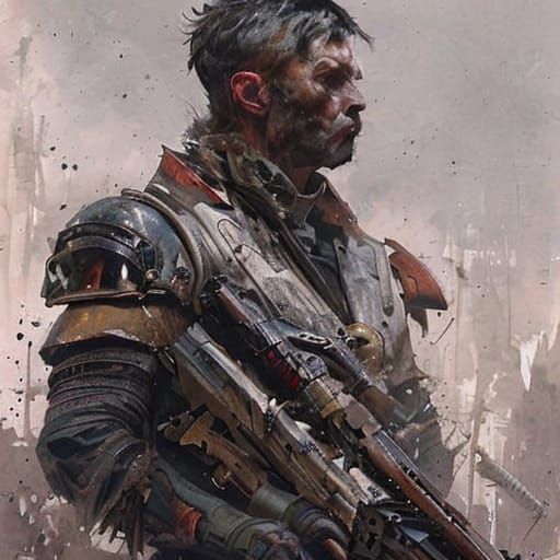 AI Generated Image of a Monster Hunter