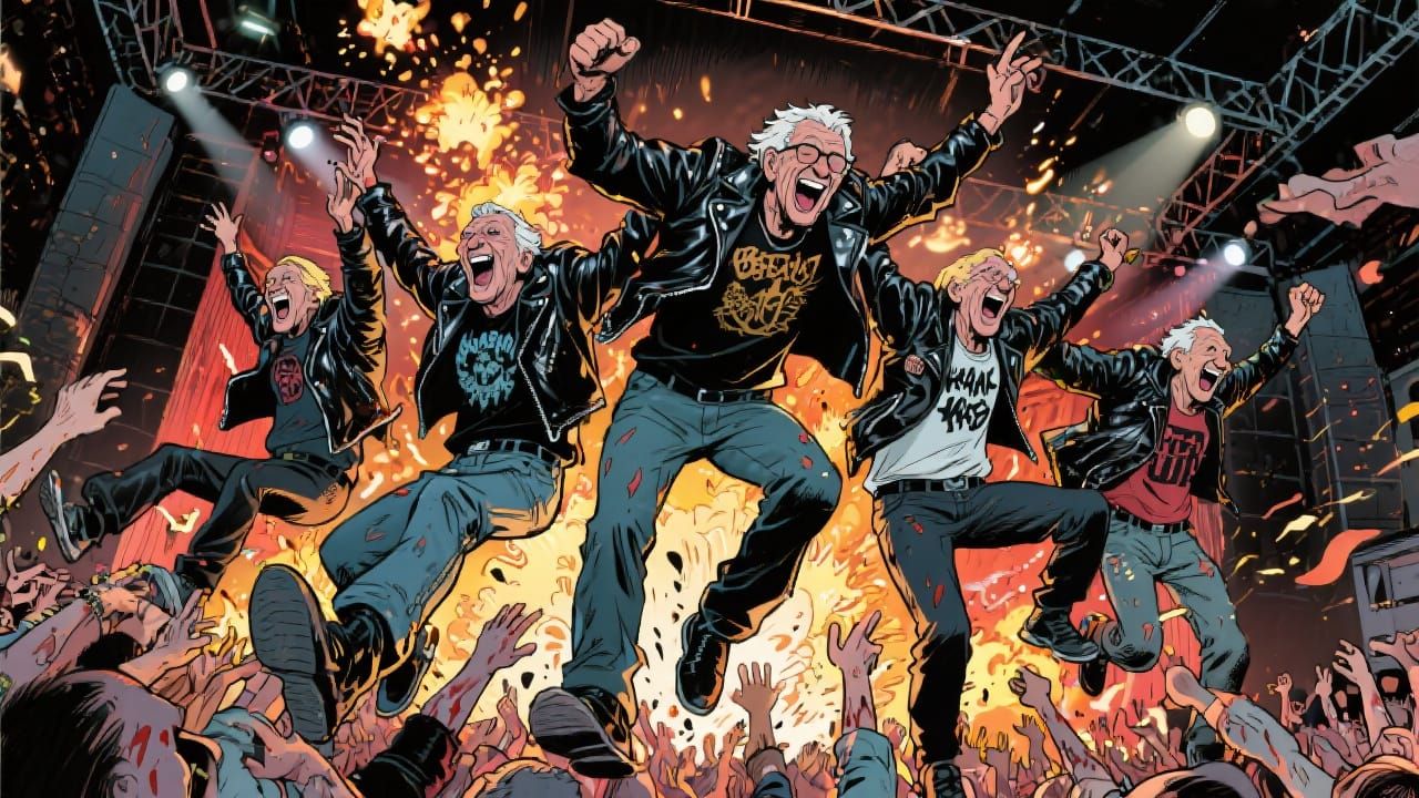 Old dudes rockin’ to the Oldies!