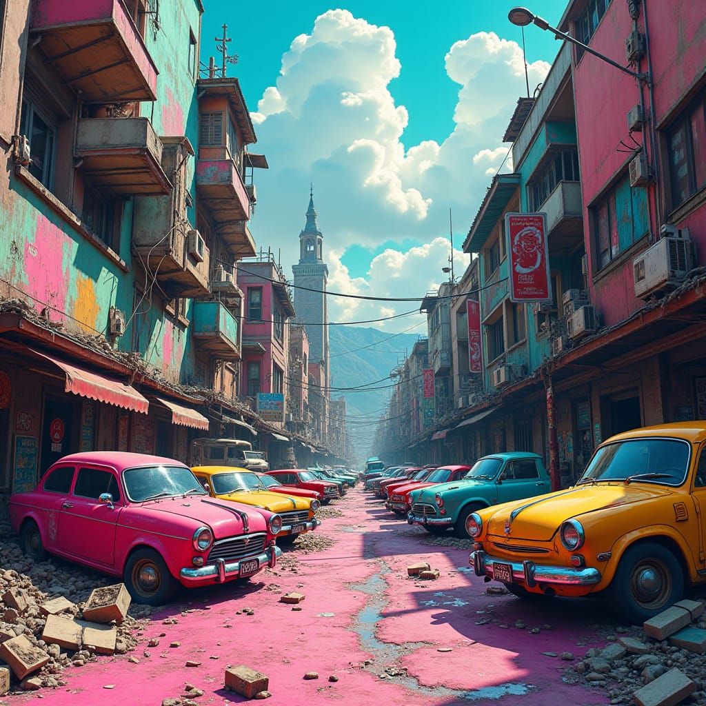 Hip Hop Junkyard in Anime Animation Style