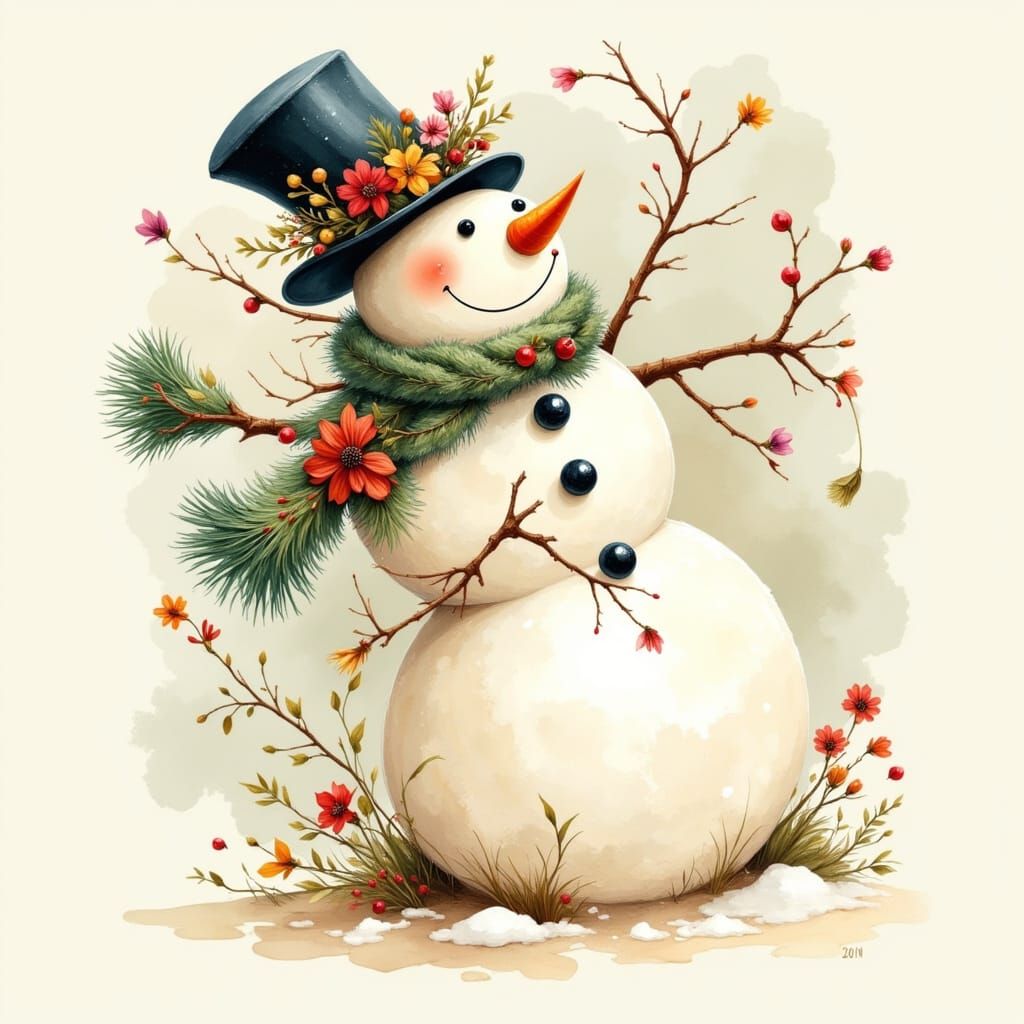 funky dancing snowman