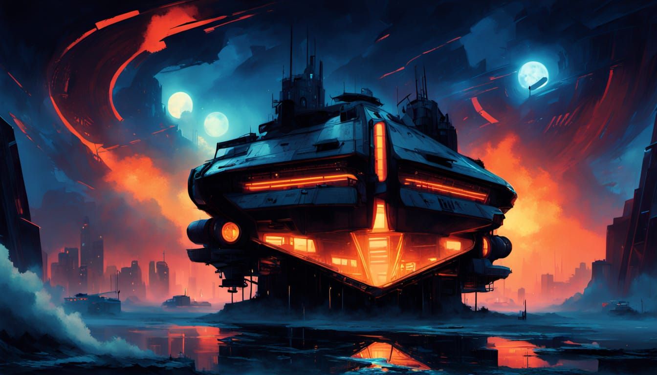 Mickey Mouse in Cyberpunk Dystopia