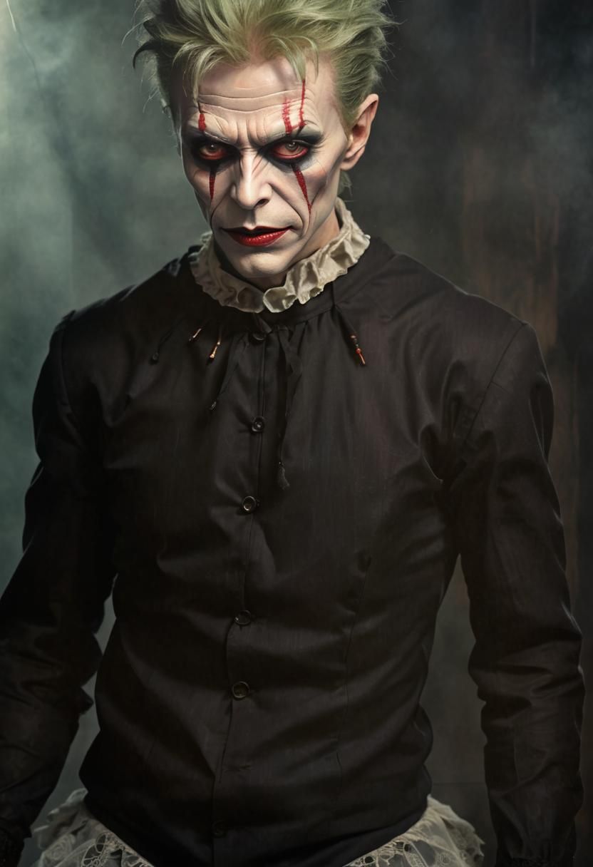 Gothic Jester Marionette Puppet in Dark Fantasy Style