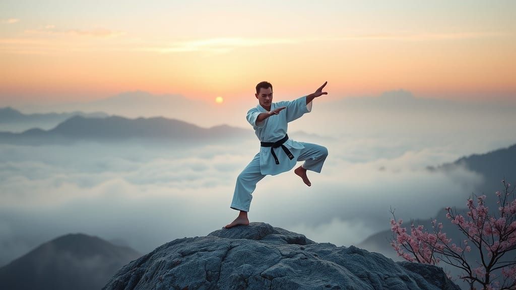 Karate Master's Kata on Misty Peak