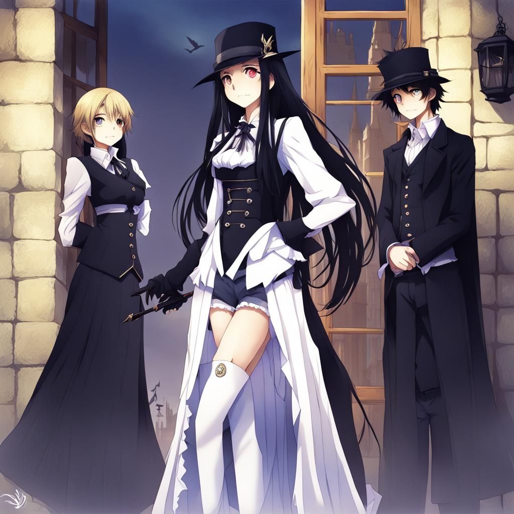 Wednesday at Nevermore: Anime-Inspired Manga Art