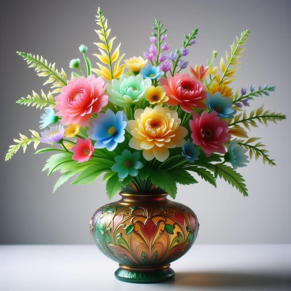 Frosted Glass Bouquet