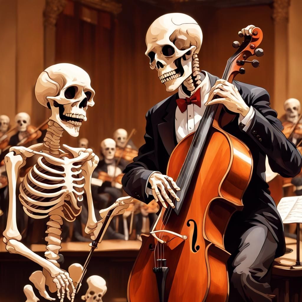 Skeletal Orchestra Plays Classical Music Symphony