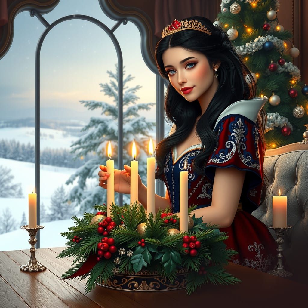 Enchanting Snow White Illuminates a Magical Advent Scene in...