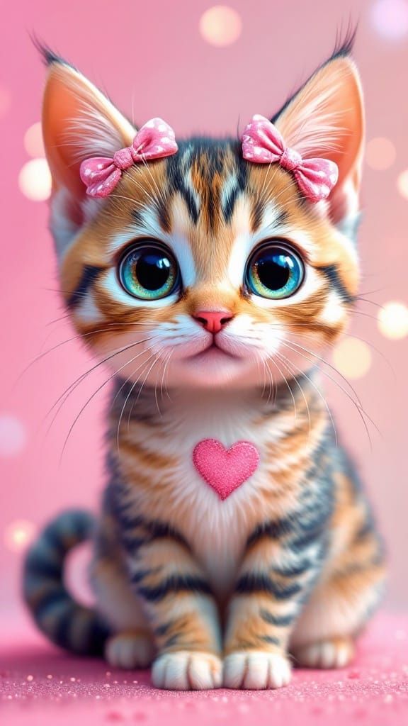 Surreal Whimsical Cat Portrayal in Hyperrealistic Style