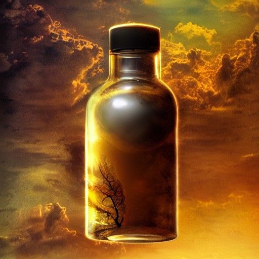 Enchanting Magic Bottle in Detailed Matte Style