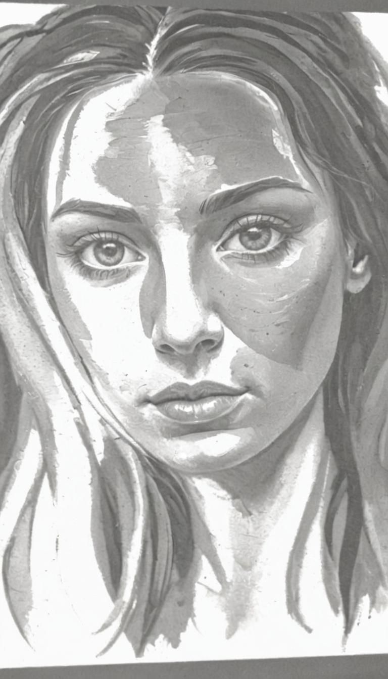 Abstract Face Painting in Flowing Picasso Style