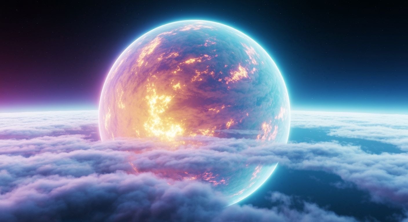 Exoplanet Orbiting Black Hole: Sci-Fi Landscape