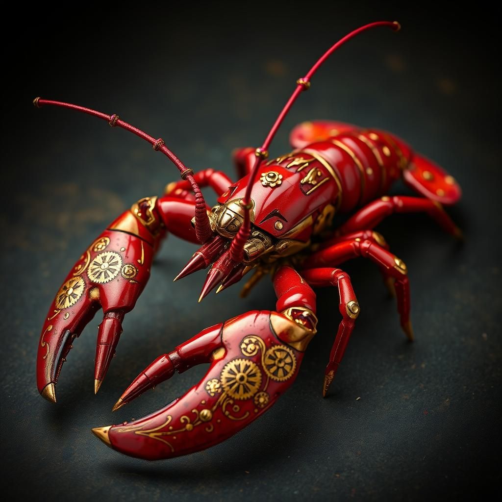 Steampunk Ornamental Crayfish Drone