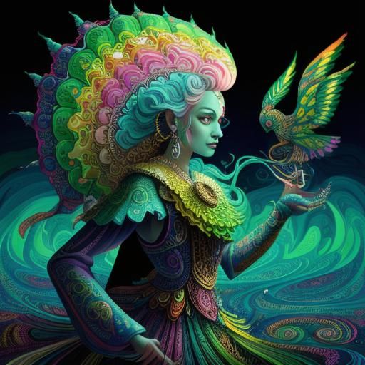 Psychedelic Blotter Paper Art: Swirling Kaleidoscopic Oil Pa...