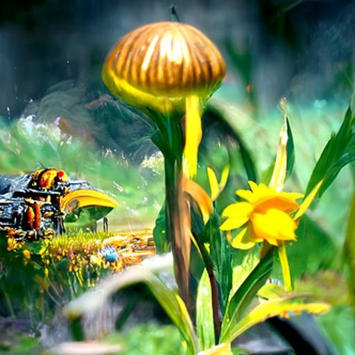 Flower Meadow: Hyperrealistic Oil Painting by Gurney