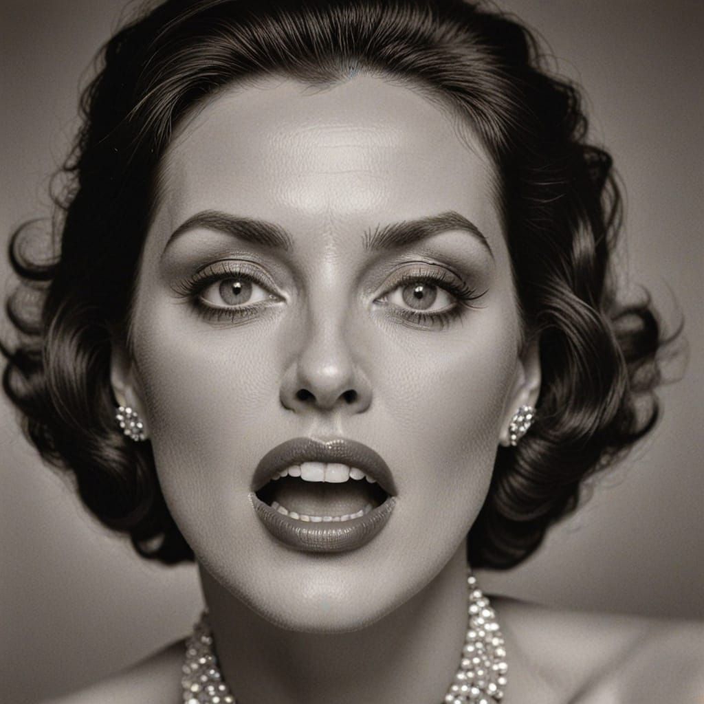 Vintage Sepia Portrait of a Seductive Lady