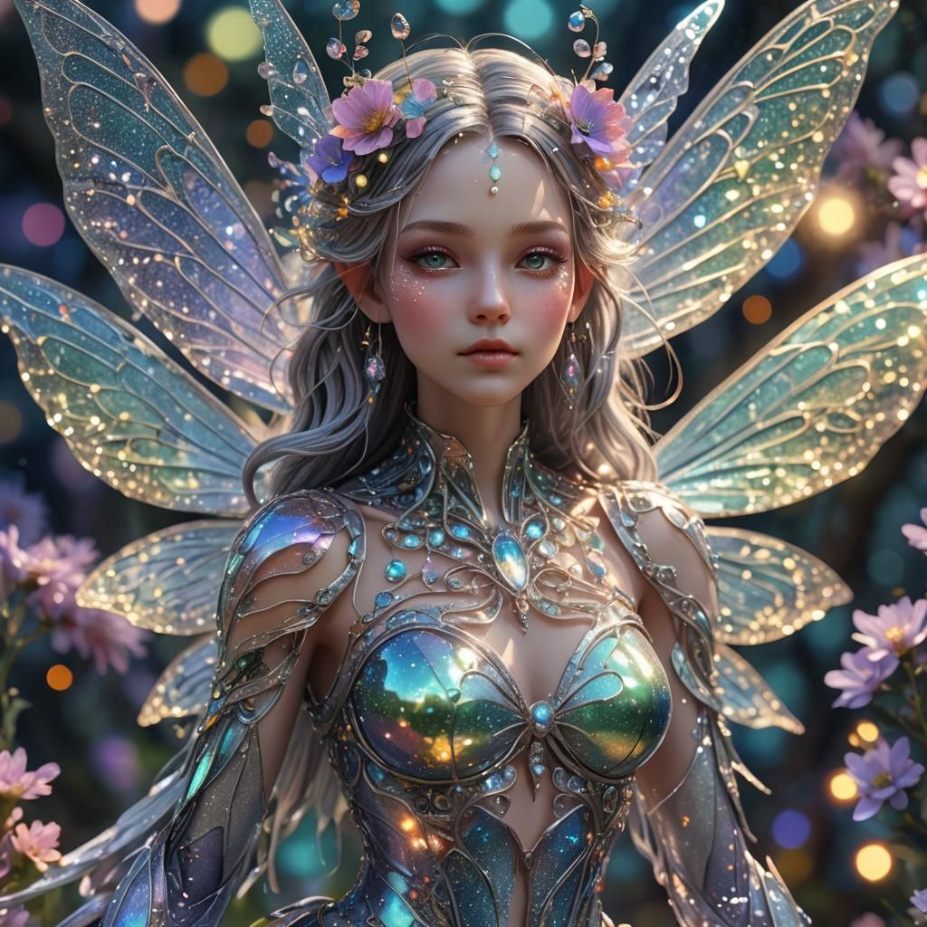 Ethereal Fairy of Light in Mystical Aura