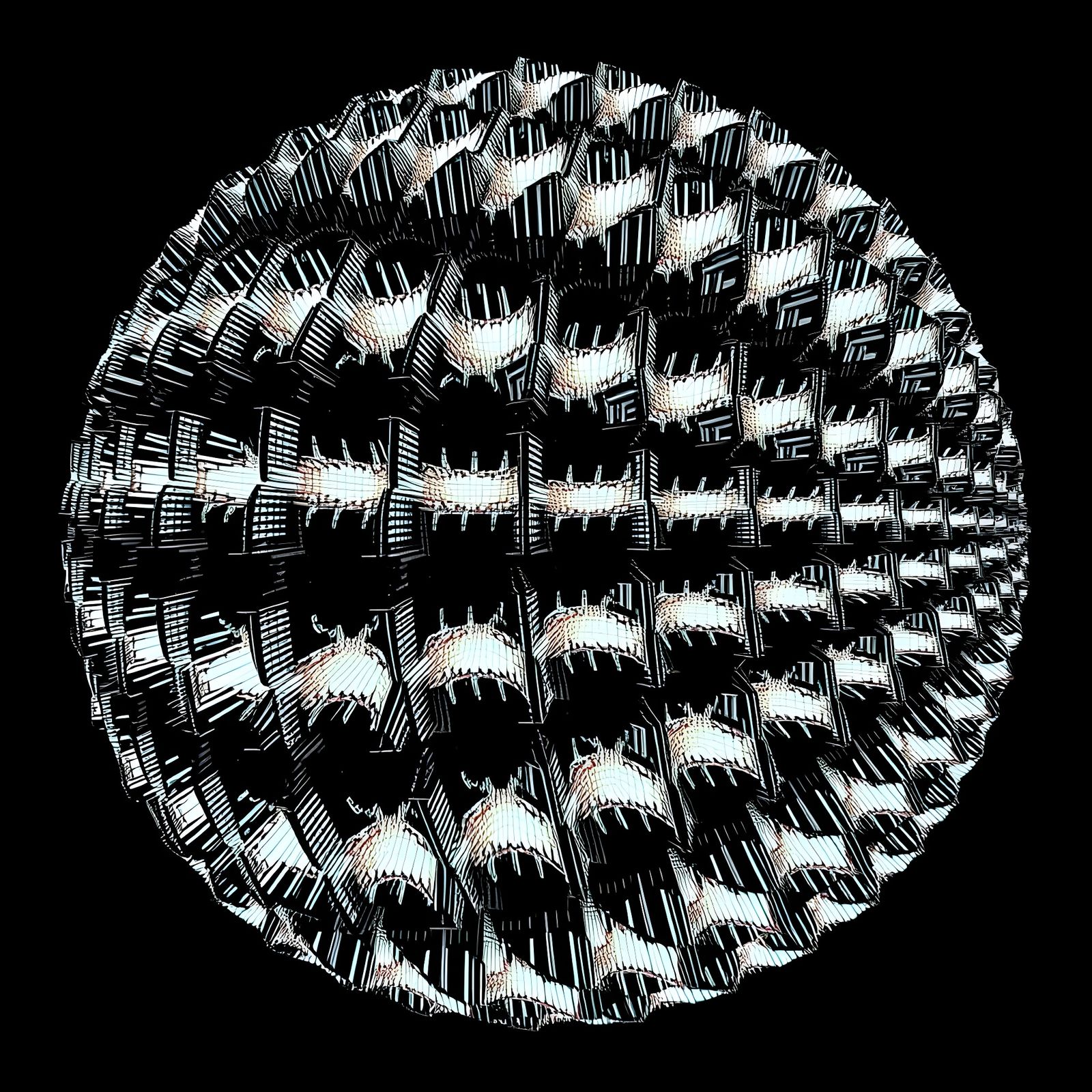 Textured 3D Autostereogram of Dying Corruption