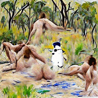 Impressionistic Nude in Australian Outback