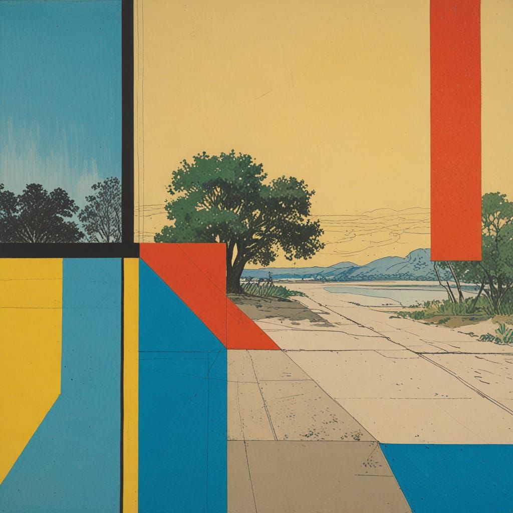 Landscape in Neo-Expressionist Style