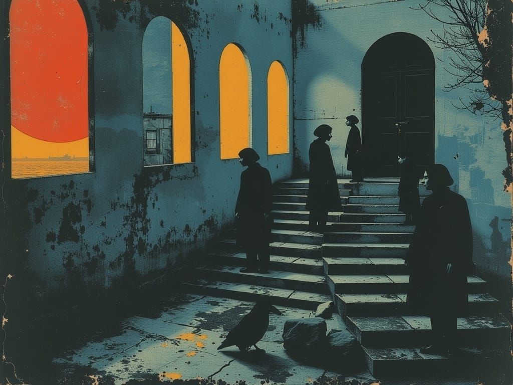 Surreal Stairway to Nowhere in Parrish Style