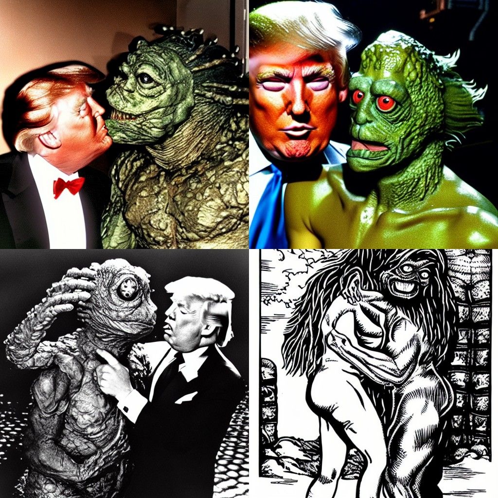 Trump and Creature from the Black Lagoon