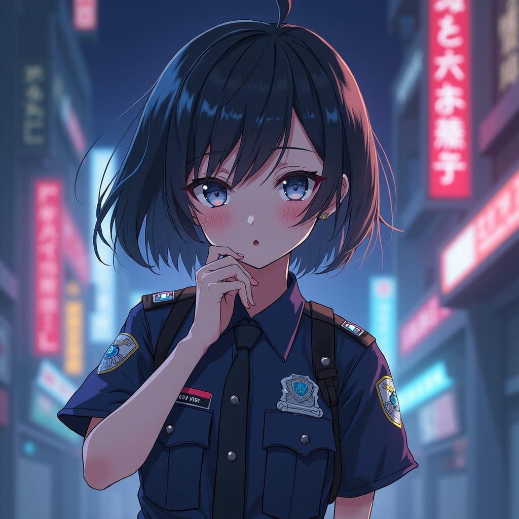 Anime scifi police officer...