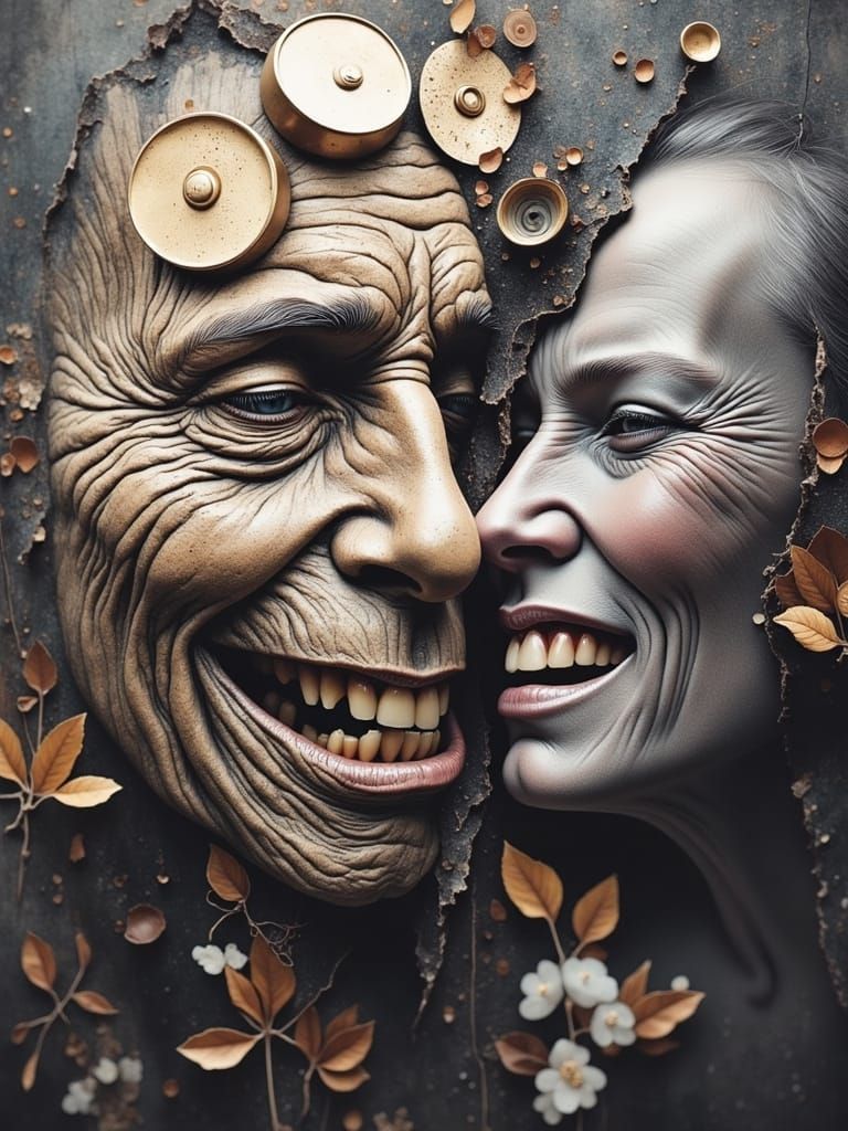 Photorealistic Portrait of an Evil Warlock Beside a Weathere...