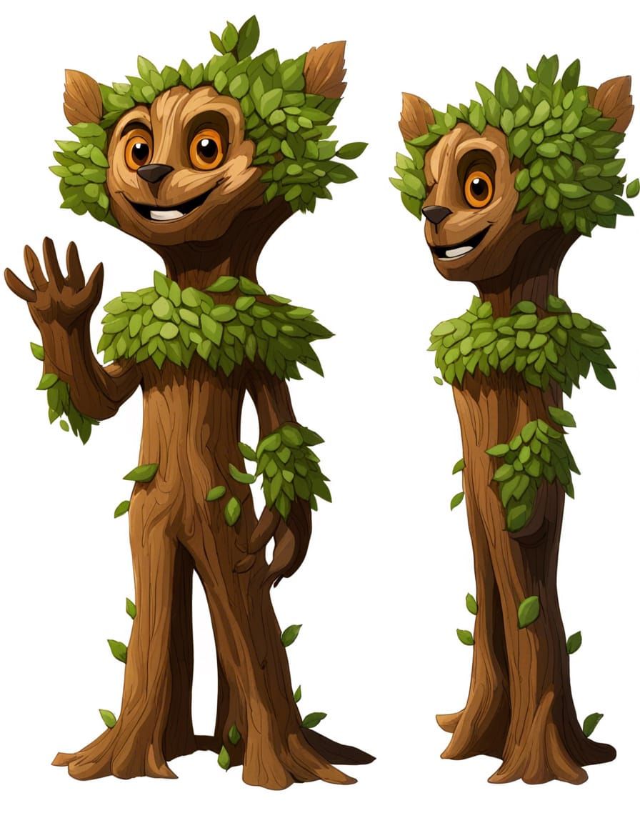 Friendly Tree Mascot Costume Design Concept