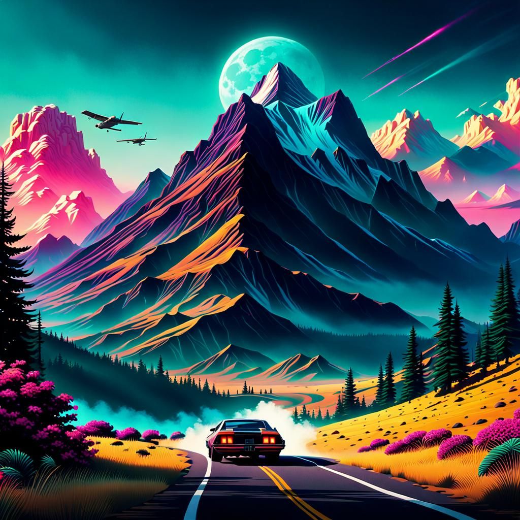 Nostalgic and artistic illustrations inspired by the 1980s and 1990s American pop culture