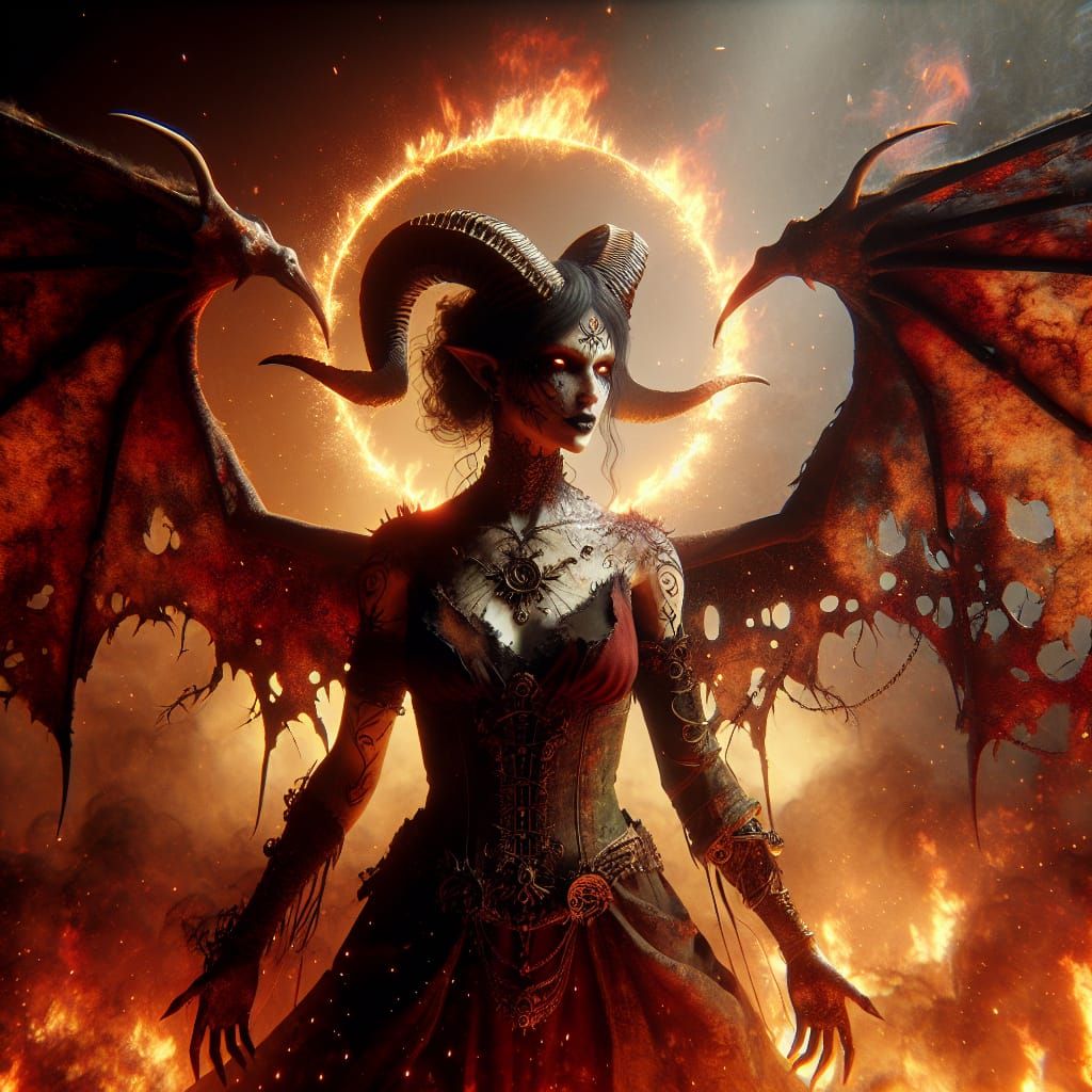 Demon Woman: Striking 3D Game Cinematic