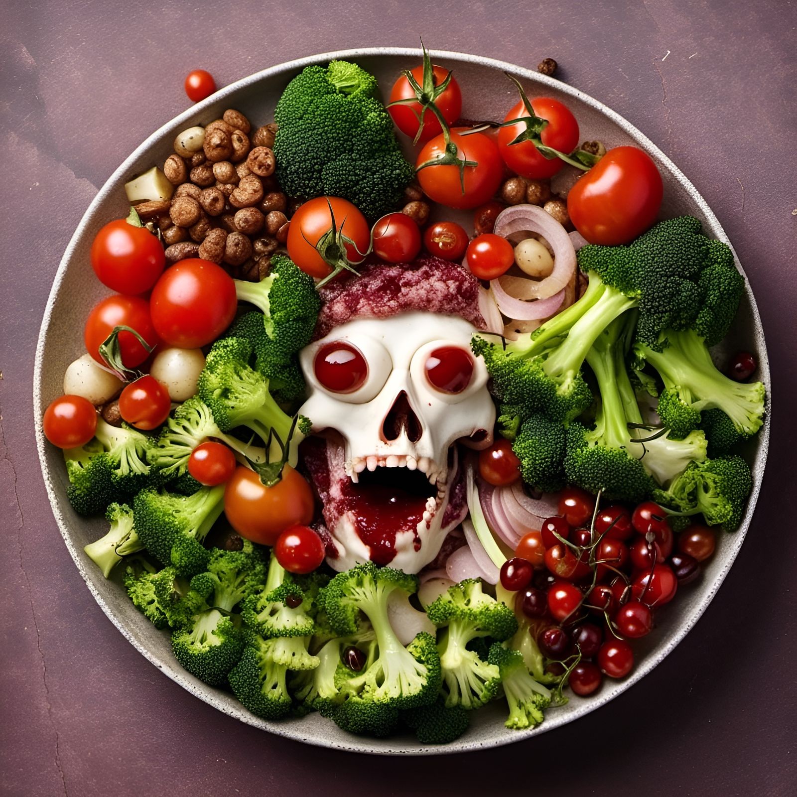 Disturbing Halloween Salad with Human Body Parts